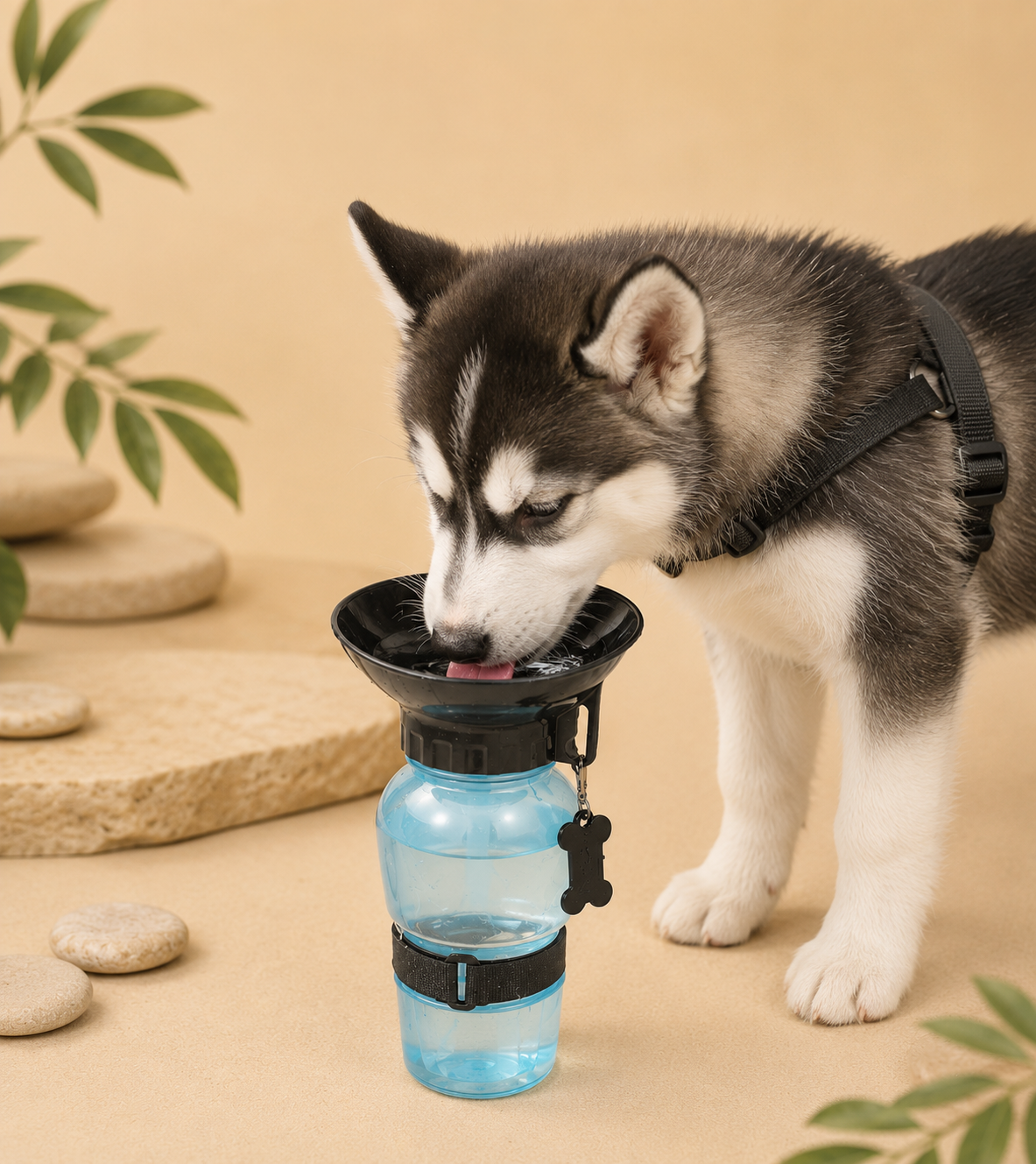 Pet Sipper Portable Aqua Fresh Water Pump Bowl Bottle Mug Cup for Pet
