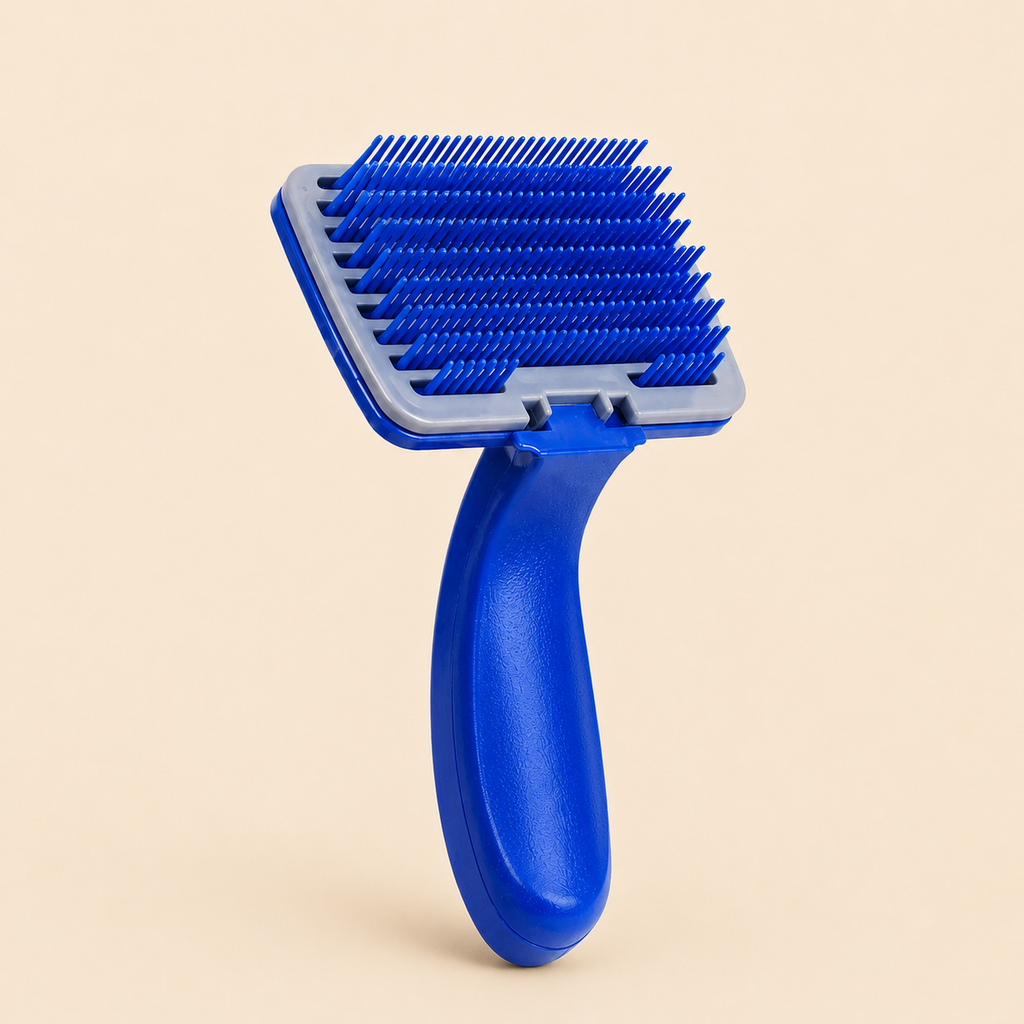Pet Grooming Slicker Brush for Dogs & Cats | Self Cleaning Hair Remover Brush