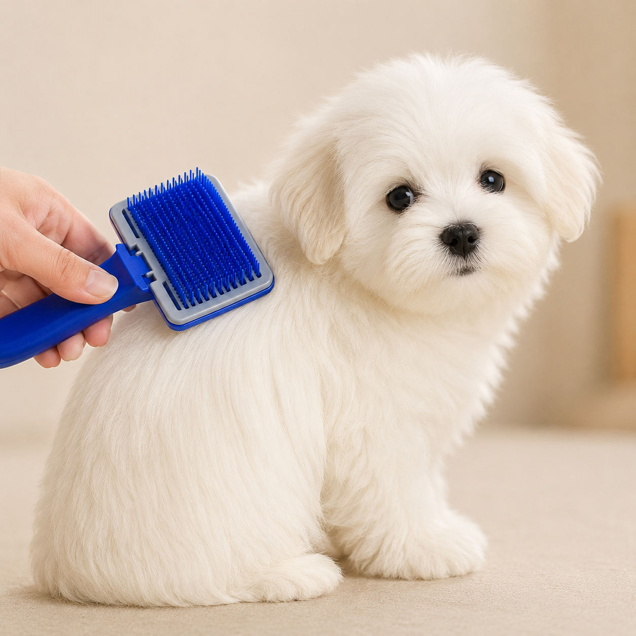 Pet Grooming Slicker Brush for Dogs & Cats | Self Cleaning Hair Remover Brush