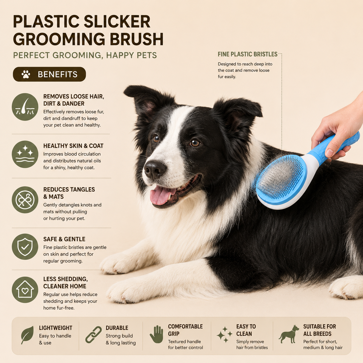Self Cleaning Slicker Brush for Pet
