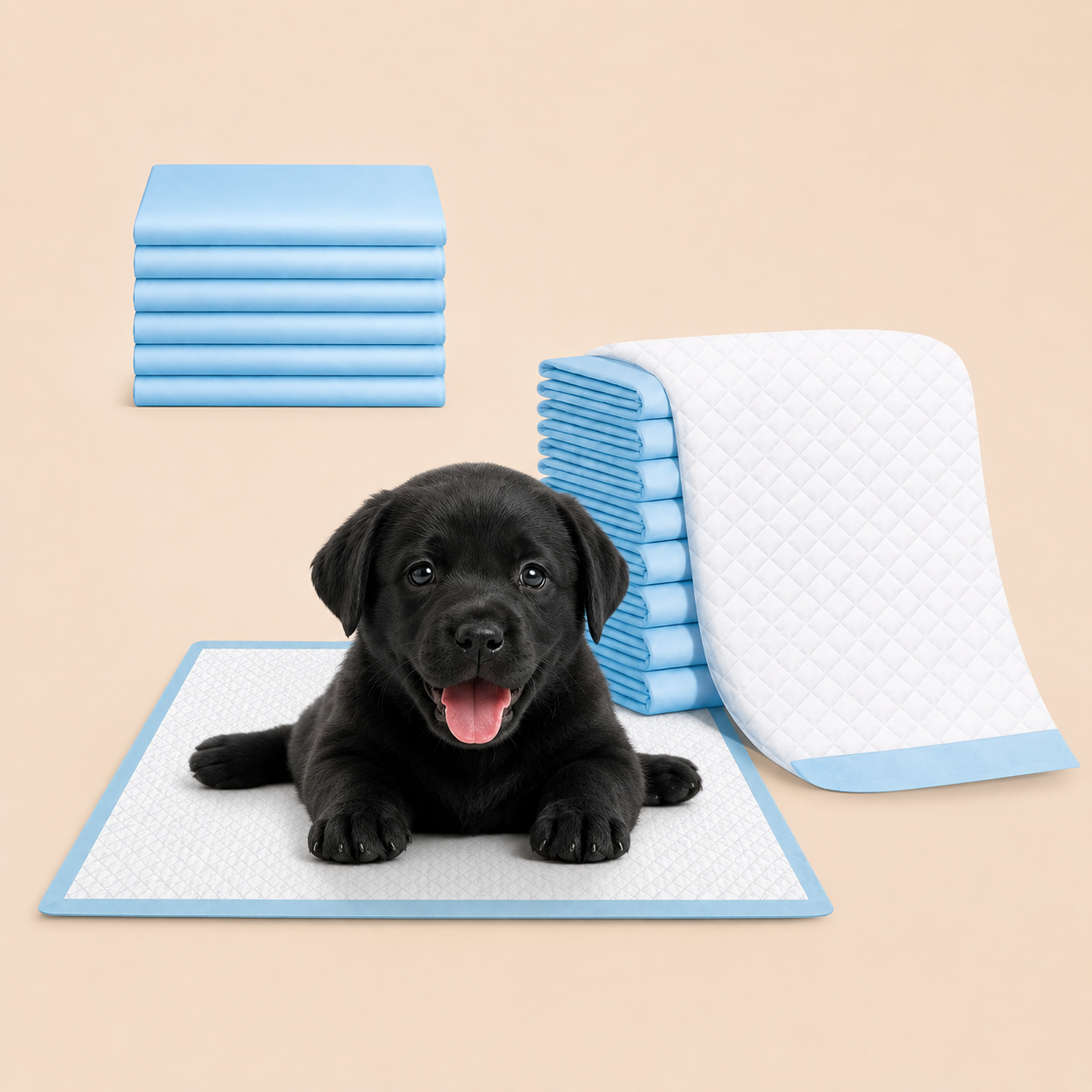 Waterproof Pee Pad for Dog (Multicolor, 60x90 cm) (Pack of 25)
