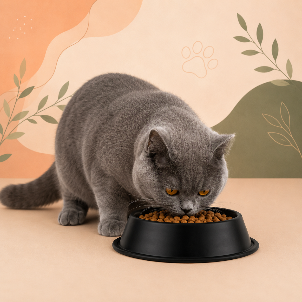 Stainless Steel Feeding Bowl for Pet (Multicolor, 600 ml) (Pack of 2)