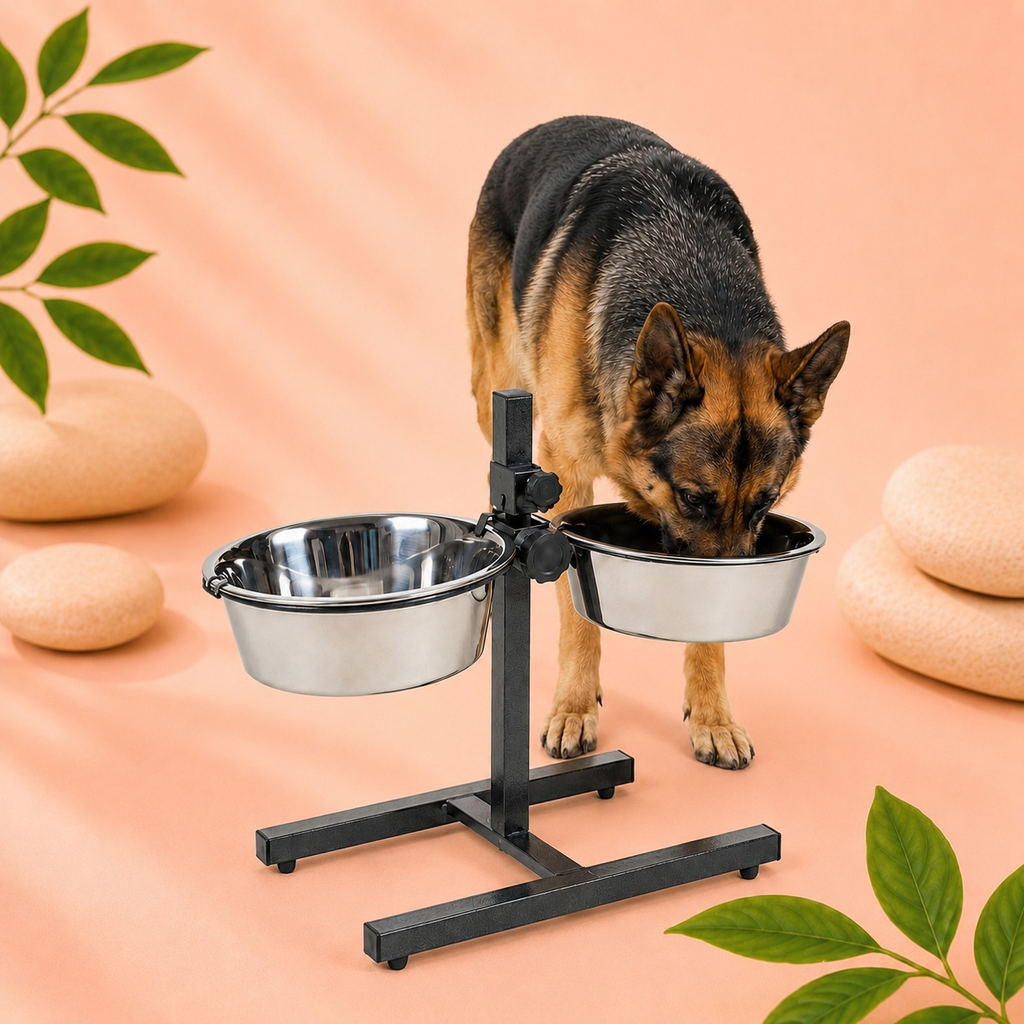 Stainless Steel Feeding Bowls for Pet (Multicolor, L)
