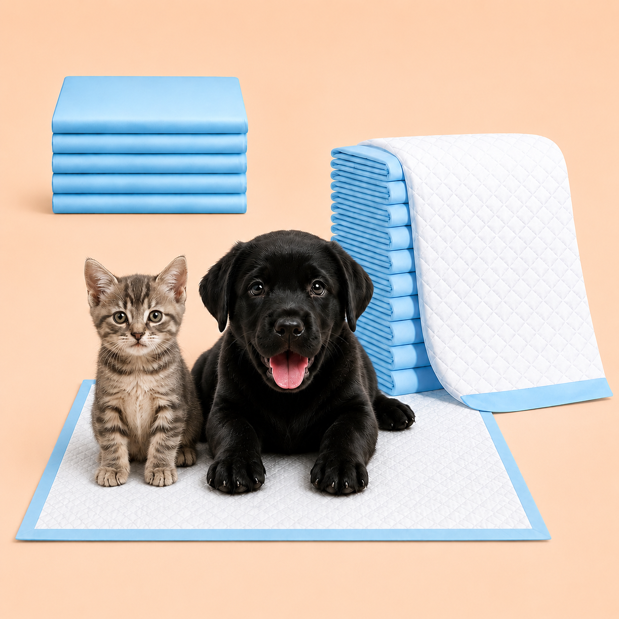 Waterproof Pee Pad for Dog (Multicolor, 60x90 cm) (Pack of 25)