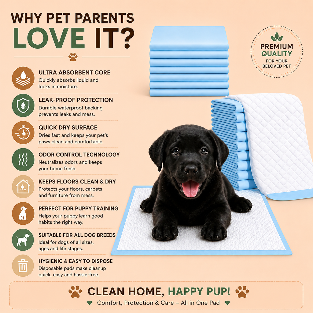 Waterproof Pee Pad for Dog (Multicolor, 60x90 cm) (Pack of 25)