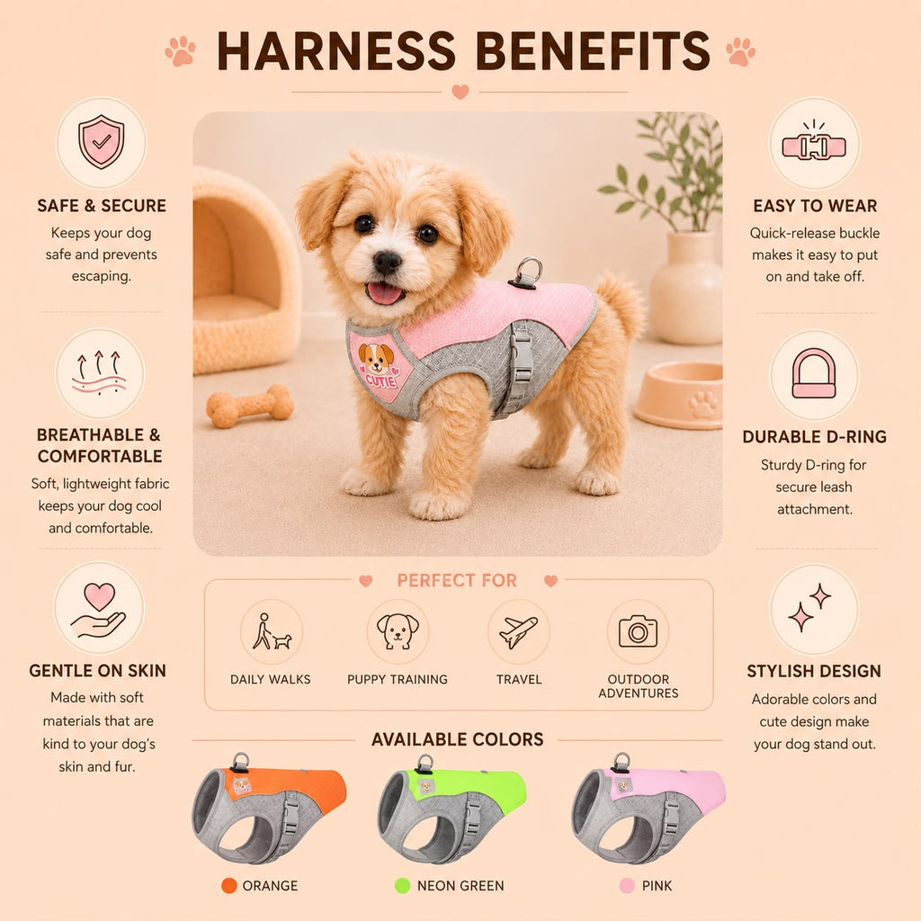 Happy Tails Premium & Comfort Dog Harness